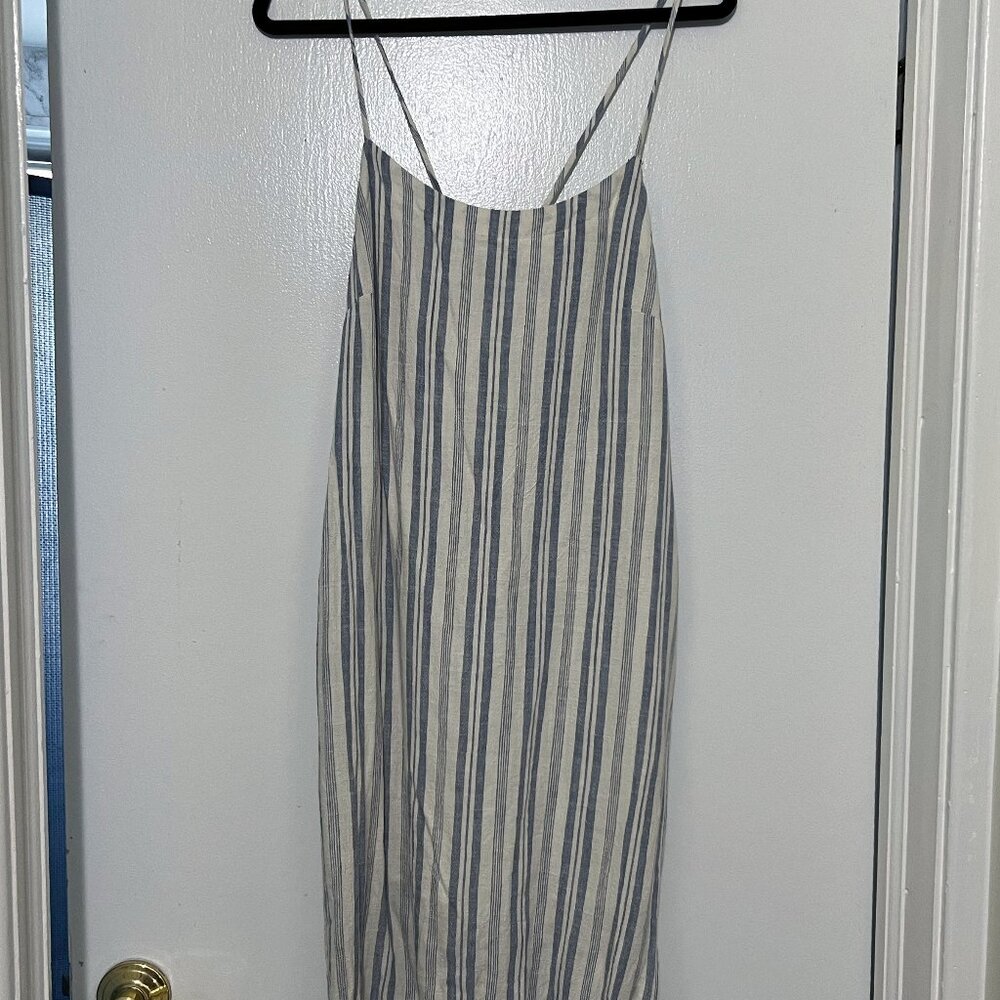 BeCool Blue & White striped strappy dress (Like New)